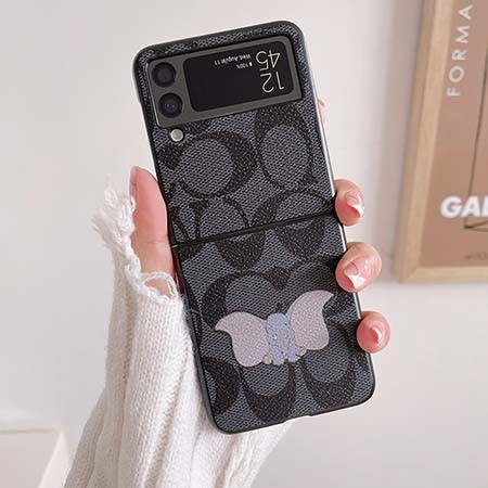 galaxy ZFlip4 スマホケース coach風 