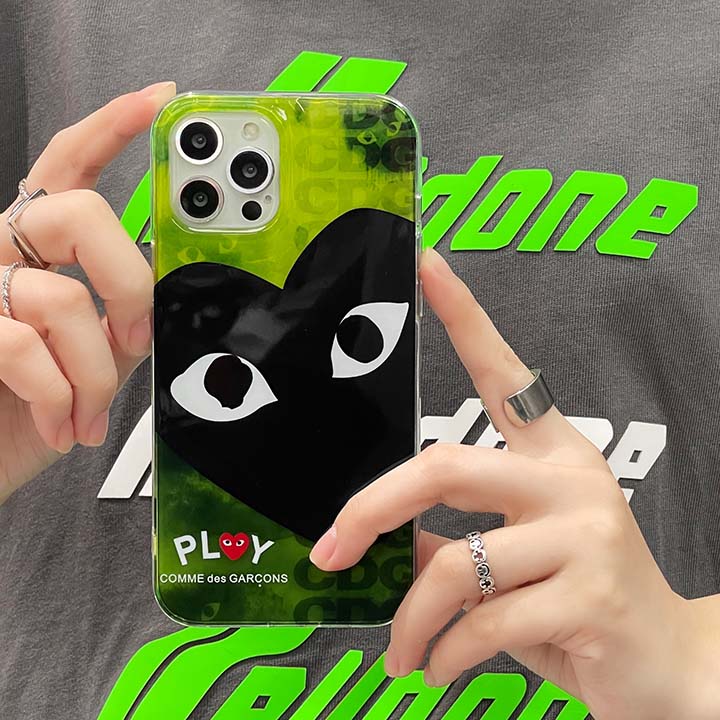 comme des garçons風 スマホケース iphone 14プラス 