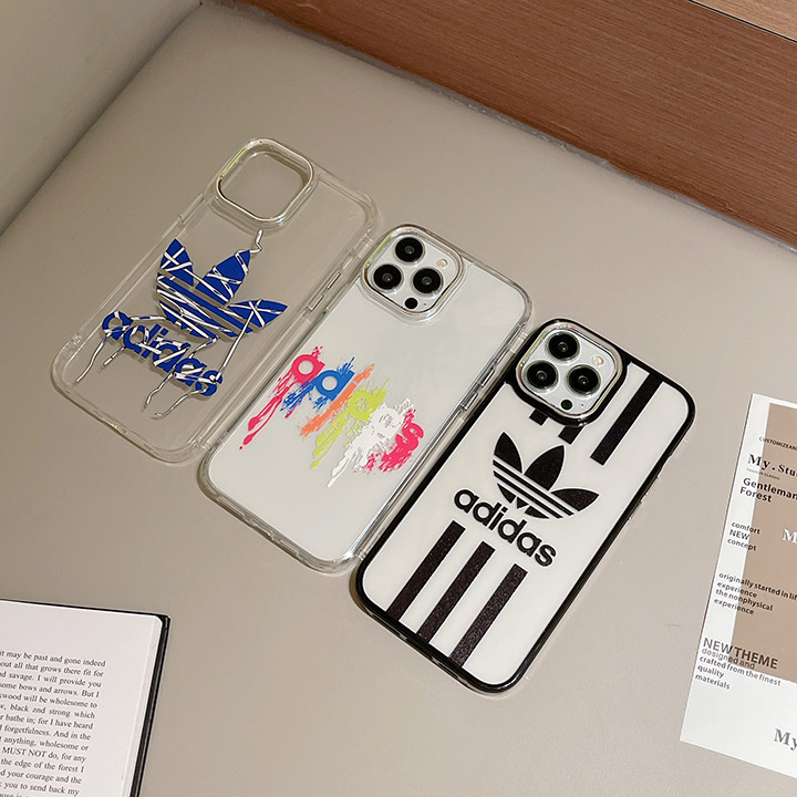 アイフォーン14 adidas風 スマホケース 