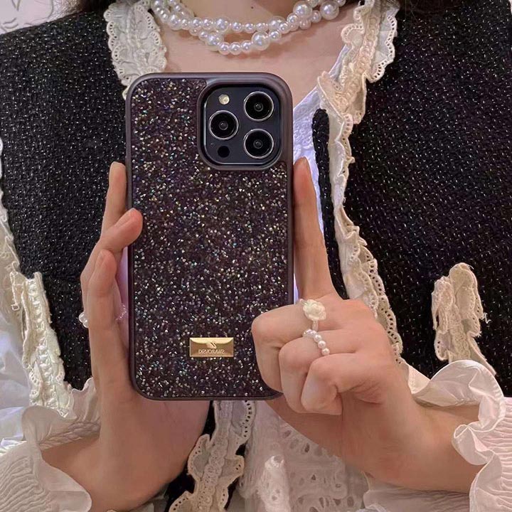 ブランド スマホケース アイホン15プラス スワロフスキー swarovski 