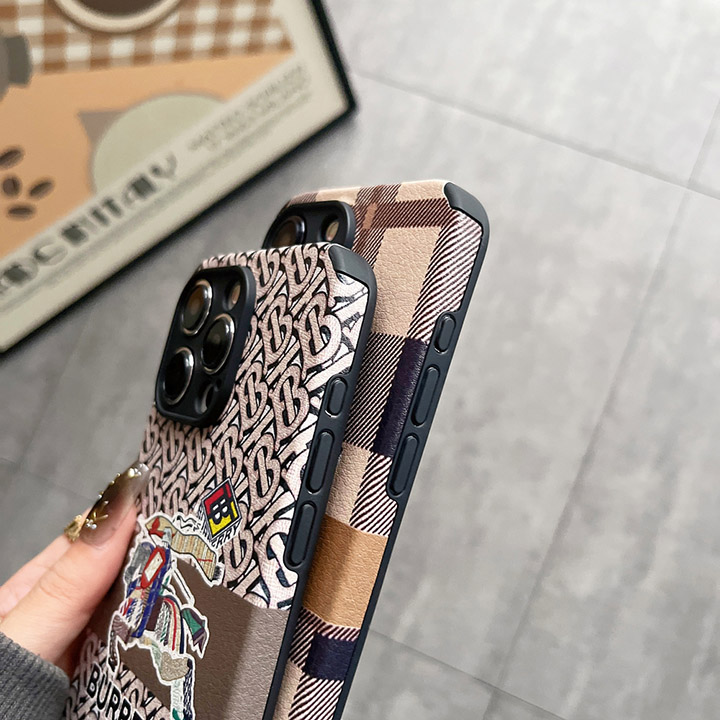 ハイブランド カバー iphone15プロmax burberry風 